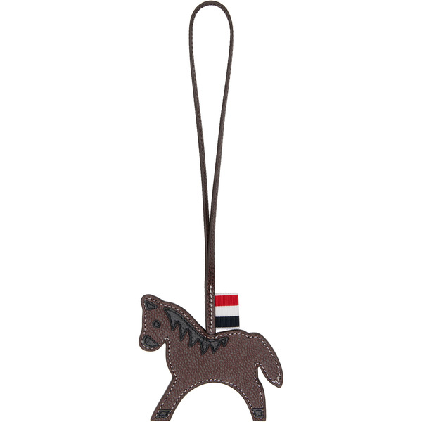  Thom Browne Brown Horse Bag Charm 