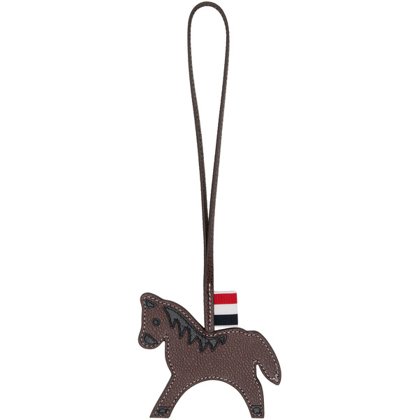  Thom Browne Brown Horse Bag Charm 