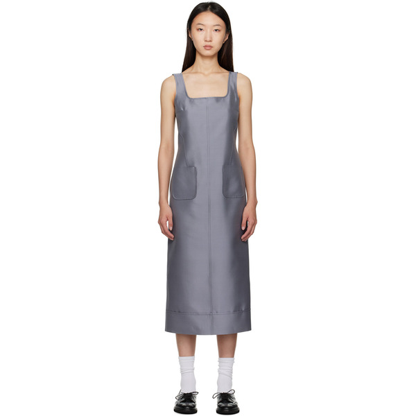  Thom Browne Gray Column Maxi Dress 