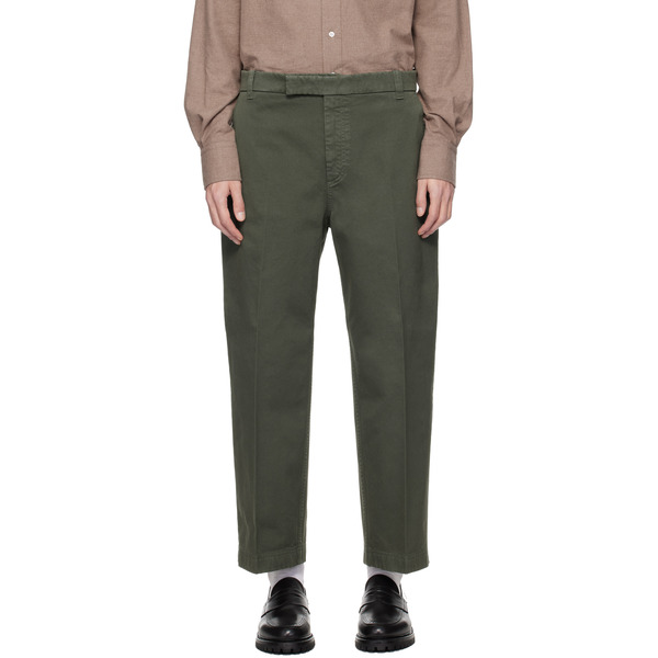  Thom Browne Green Cotton Twill Utility Trousers 