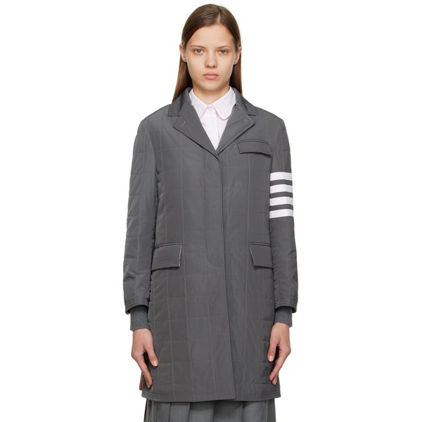  Thom Browne Grey Chesterfield Down Coat 