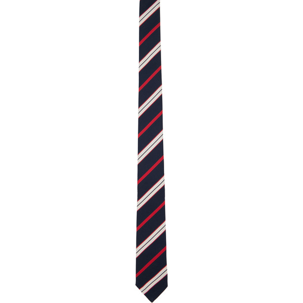  Thom Browne Navy Rep Stripe Classic Tie 