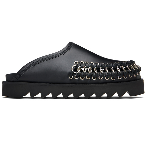  Toga Pulla Black Hoop Detail Slip-on Loafers 