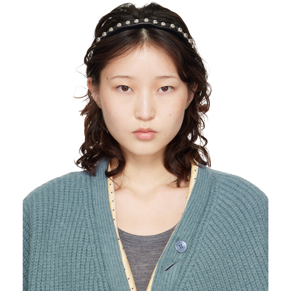  Toga Pulla Black Leather Headband 