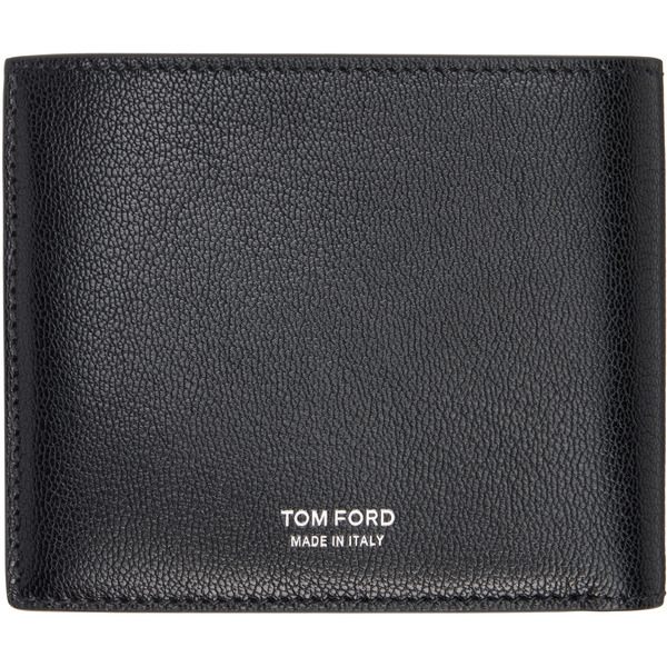  Tom Ford Black Elongated T Line Money Clip Wallet 
