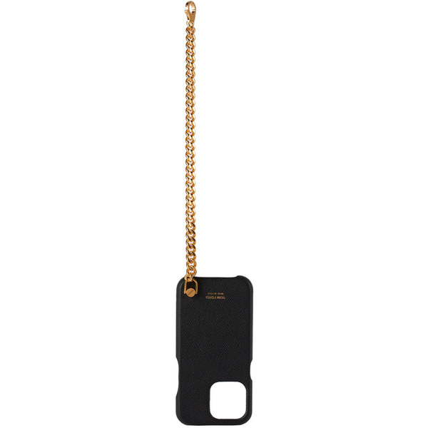  Tom Ford Black Leather Iphone 12 Case 