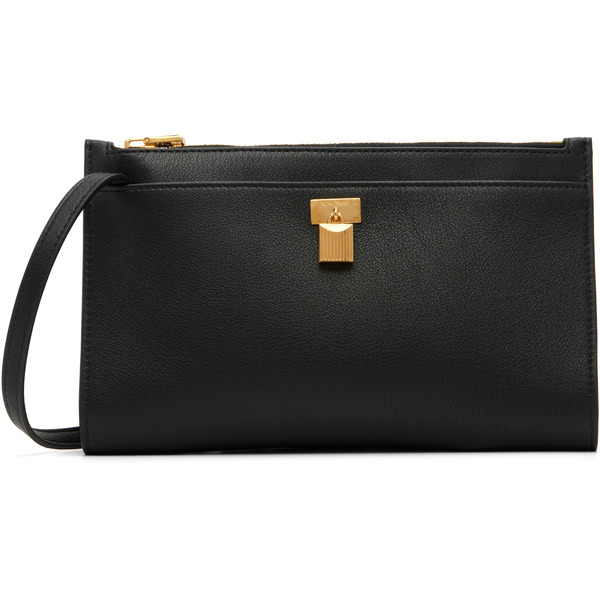  Tom Ford Black Mini Natural Grain Leather Padlock Bag 