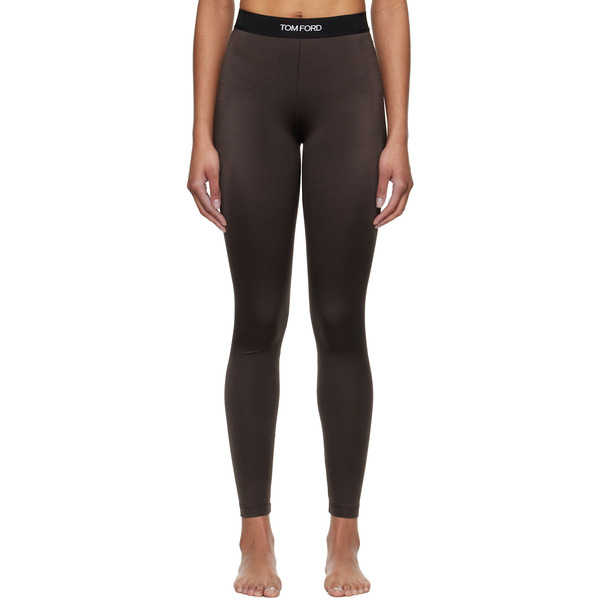  Tom Ford Brown Lustrous Signature Leggings 