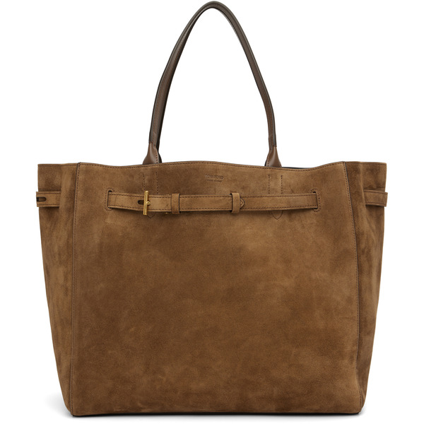  Tom Ford Brown Suede Audrey Large Tote 