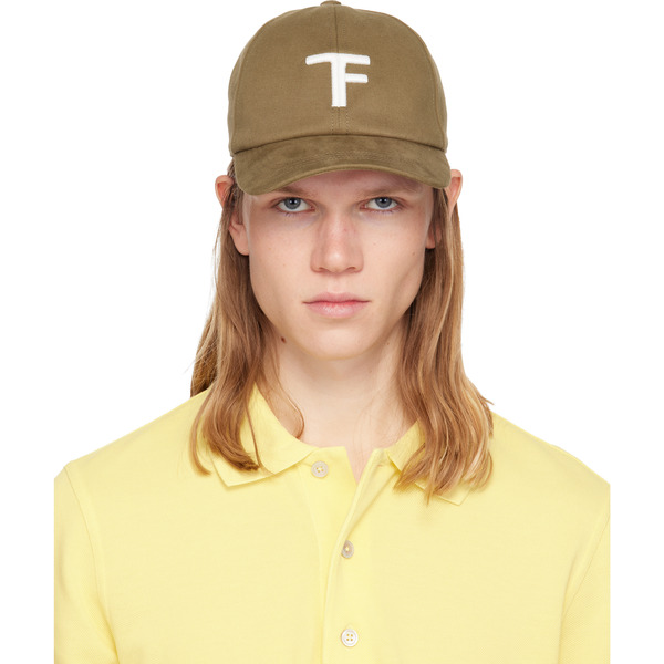  Tom Ford Khaki Brushed Cotton Cap 