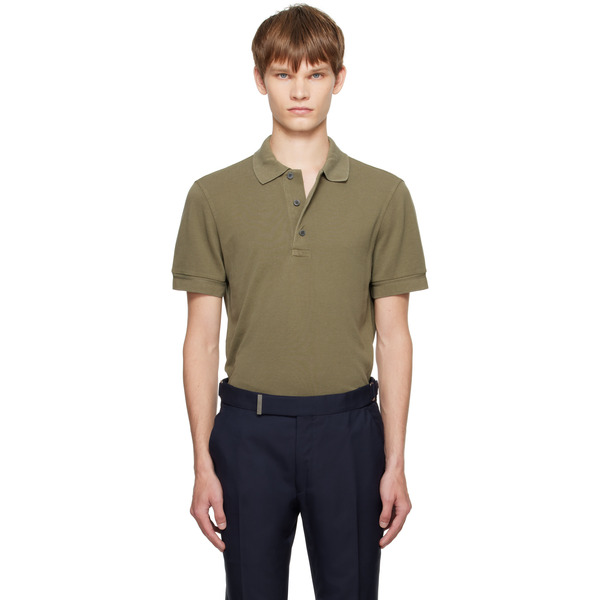  Tom Ford Khaki Piquet Polo 