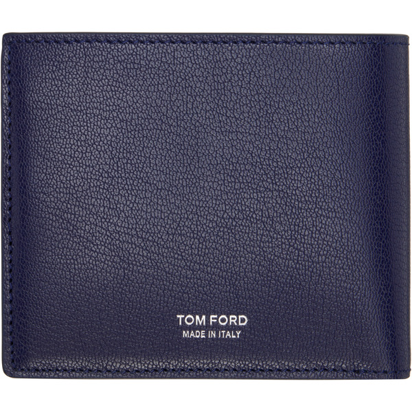  Tom Ford Navy Elongated T Line Money Clip Wallet 