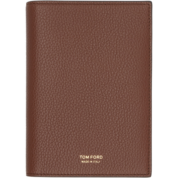  Tom Ford Tan Soft Grain Leather T Line Passport Holder 
