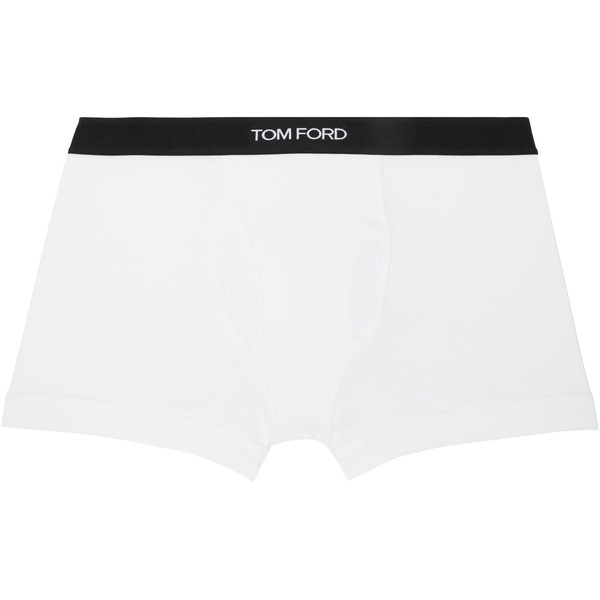  Tom Ford White Cotton Boxer Briefs 
