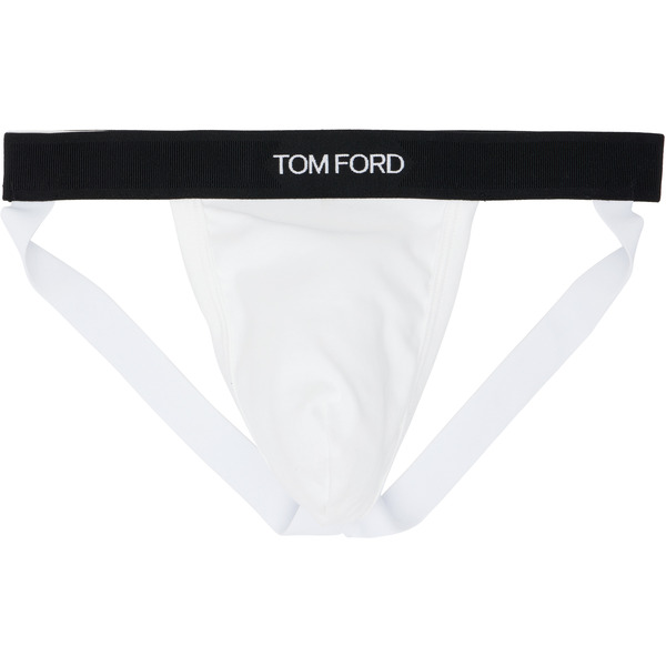  Tom Ford White Cotton Jock Strap 