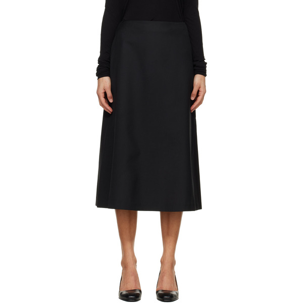  Tonywack Black Wool Midi Skirt 