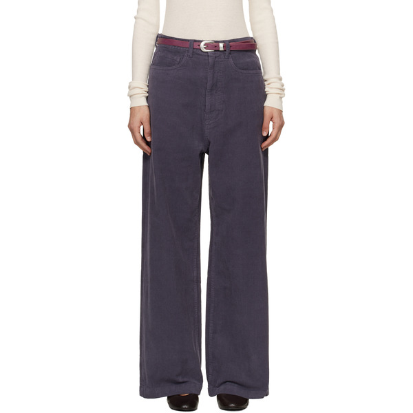  Tonywack Purple Washed Corduroy Wide-leg Trousers 