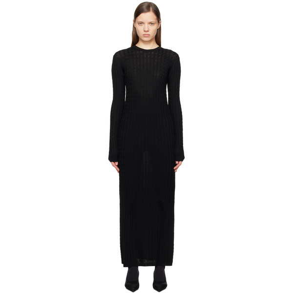  Toteme Black Cable Knit Maxi Dress 