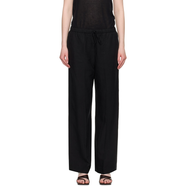  Toteme Black Fluid Drawstring Lounge Pants 