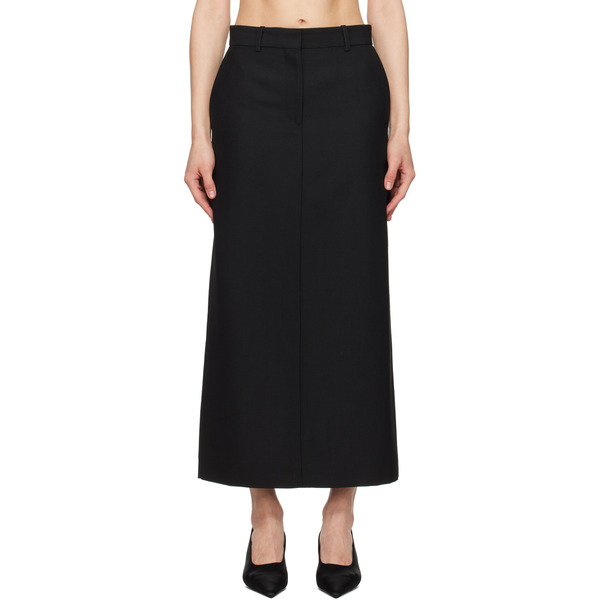  Toteme Black Low-waist Straight Maxi Skirt 