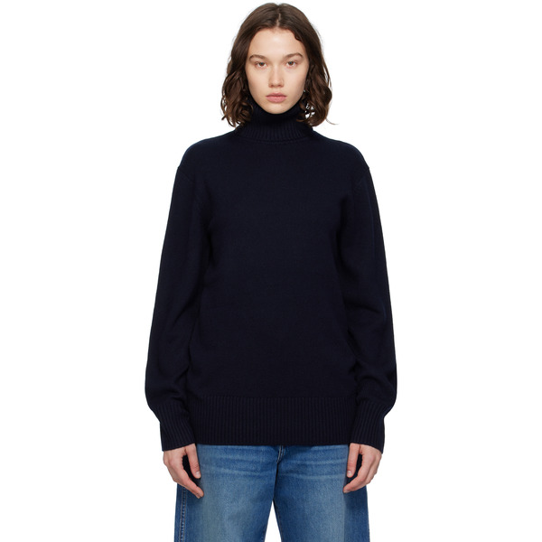  Toteme Navy Cashmere Turtleneck 