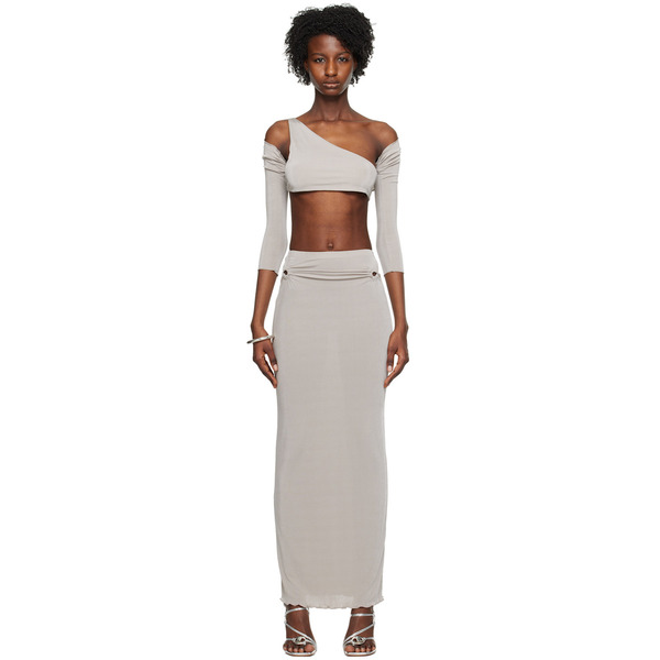  Tyrell Ssense Exclusive Gray Camisole & Maxi Skirt Set 