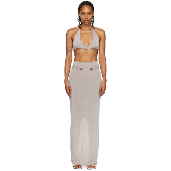  Tyrell Ssense Exclusive Gray Camisole & Maxi Skirt Set 