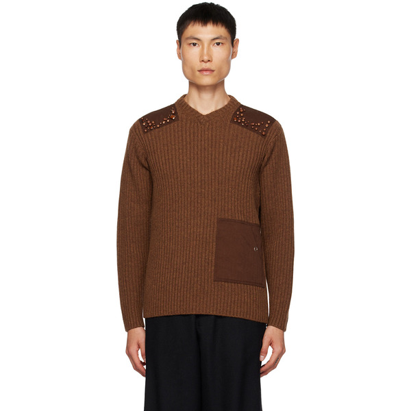  Undercover Brown Beaded Sweater 