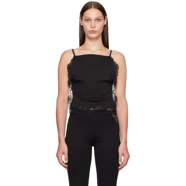  Vaillant Black Square Neck Tank Top 