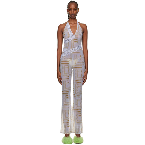  Vaillant Ssense Exclusive Blue Sheer Jumpsuit 