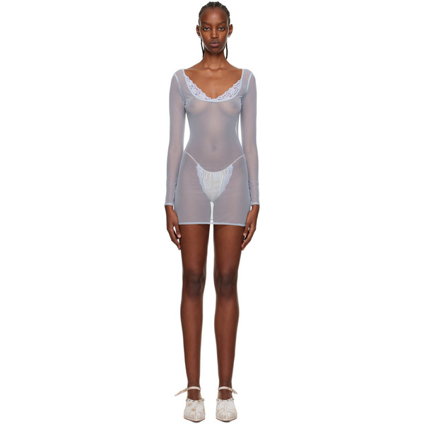  Vaillant Ssense Exclusive Blue Sheer Minidress 