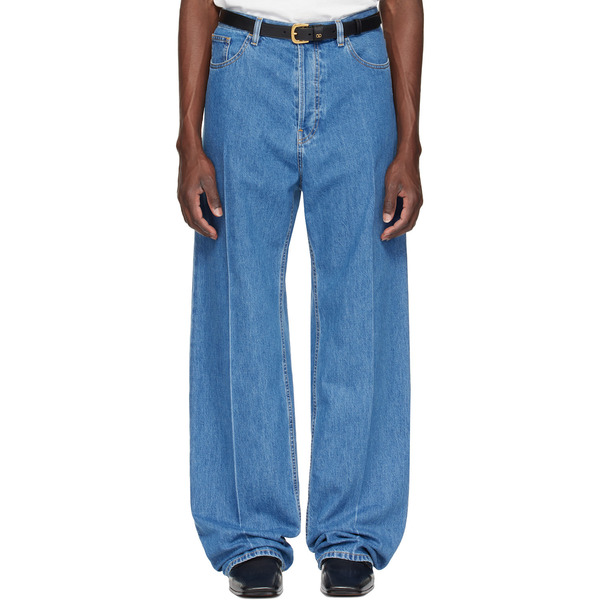  Valentino Blue Creased Jeans 