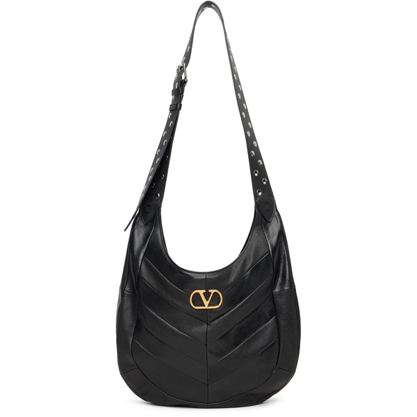  Valentino Garavani Black Boho Nappa Leather Tote 