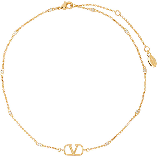  Valentino Garavani Mini Vlogo Signature Necklace 
