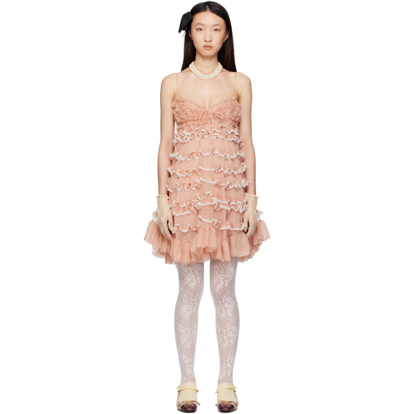  Valentino Pink Chiffon Minidress 