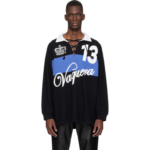  Vaquera Black Rugby Polo 