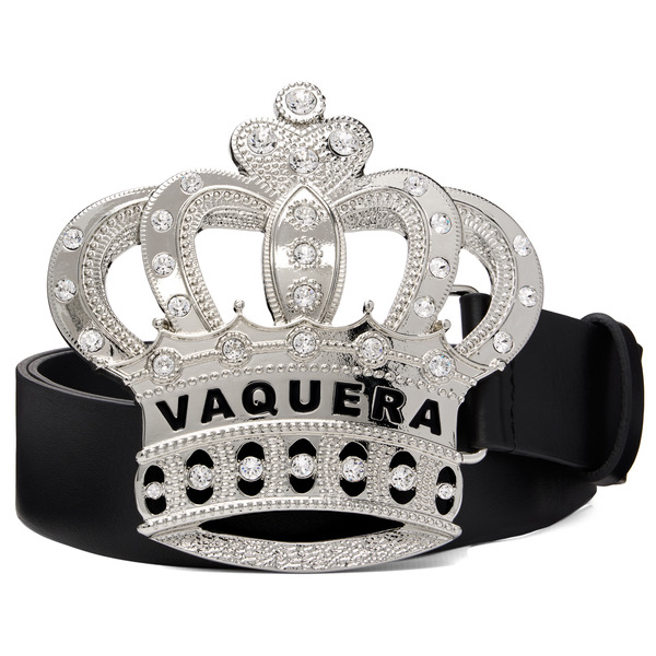  Vaquera Black Swarovski Crystal Crown Belt 