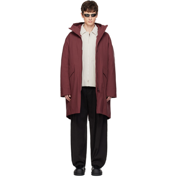  Veilance Burgundy Monitor Down Coat 