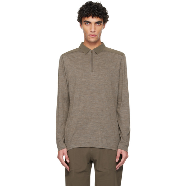  Veilance Taupe Frame Ls Polo 