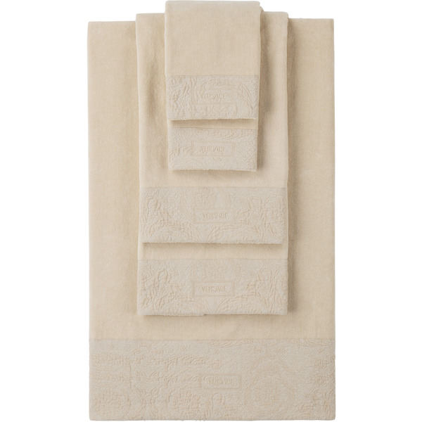  Versace Beige Barocco Towel Set, 5 Pcs 