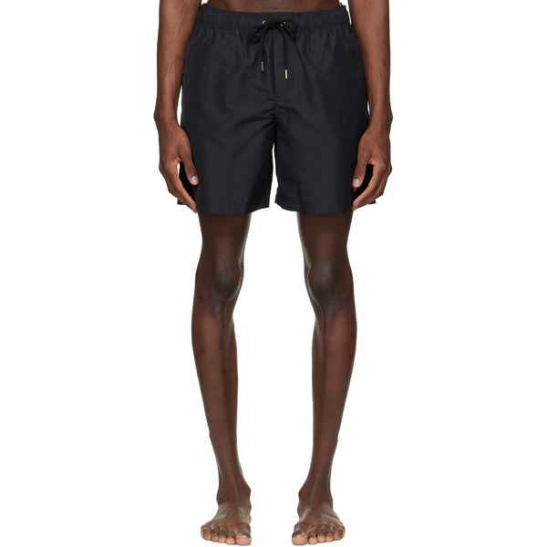  Versace Black Embroidered Swim Shorts 