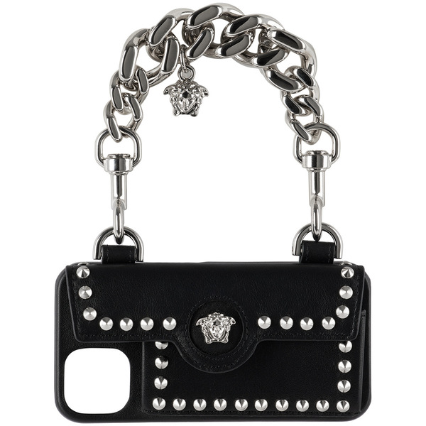  Versace Black Medusa Chain Iphone 13 Pro Case 