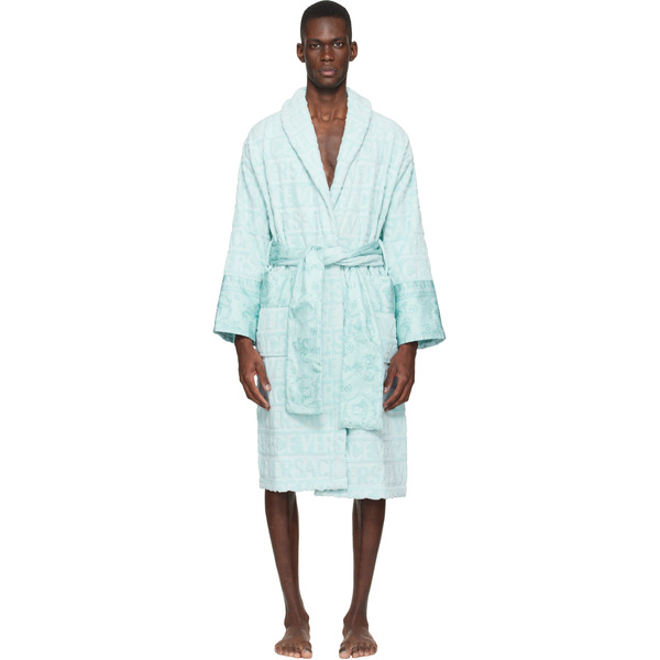  Versace Blue 'i Heart Baroque' Bathrobe 