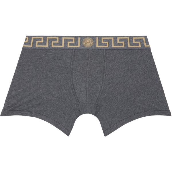 Versace Gray Cotton-jersey Long Boxer Briefs 