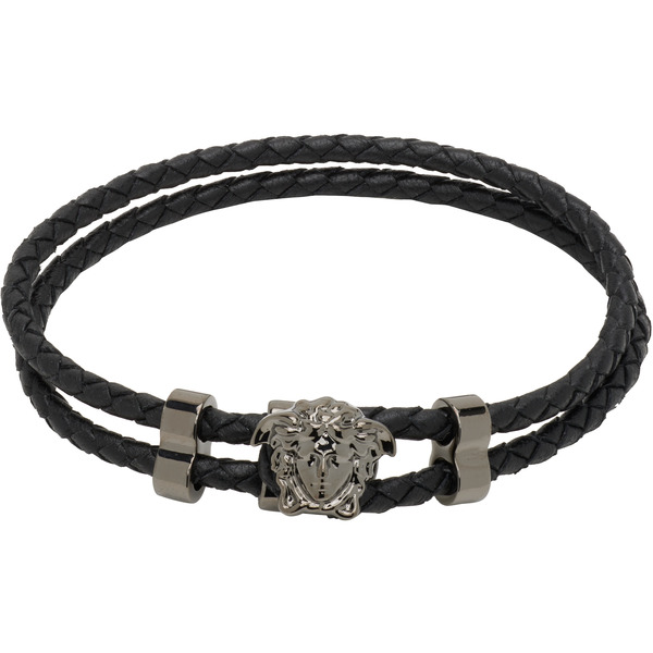 Versace 'la Medusa' Leather Bracelet 