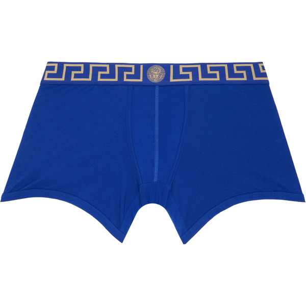  Versace Navy Cotton-jersey Long Boxer Briefs 