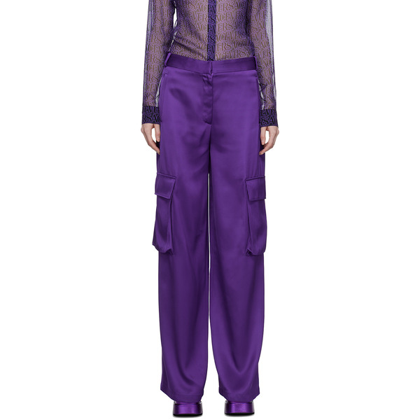  Versace Purple Wide-leg Trousers 