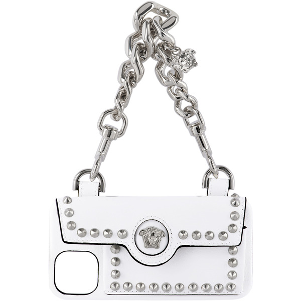 Versace White Medusa Chain Iphone 13 Pro Case 