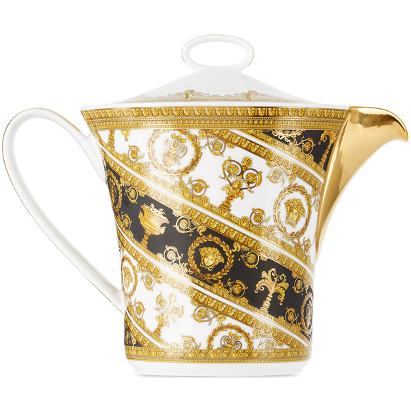  Versace White Rosenthal 'i Heart Baroque' Teapot 