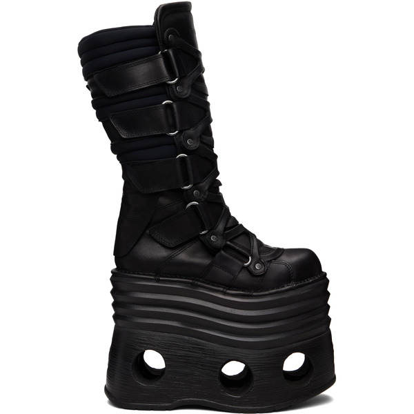  Vetements Black New Rock Edition Platform Tower Boots 